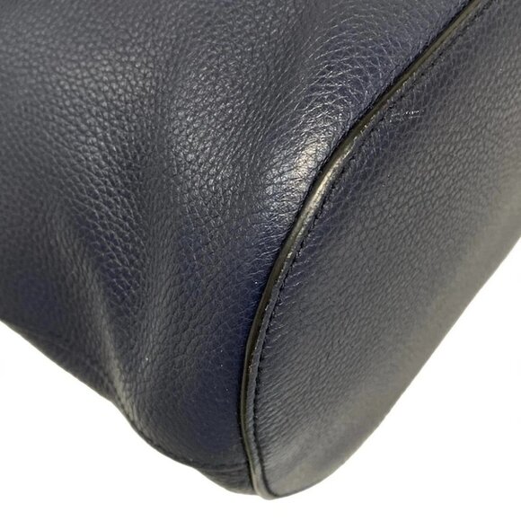 PRADA - Blue Leather Shoulder Bag - Picture 6 of 14